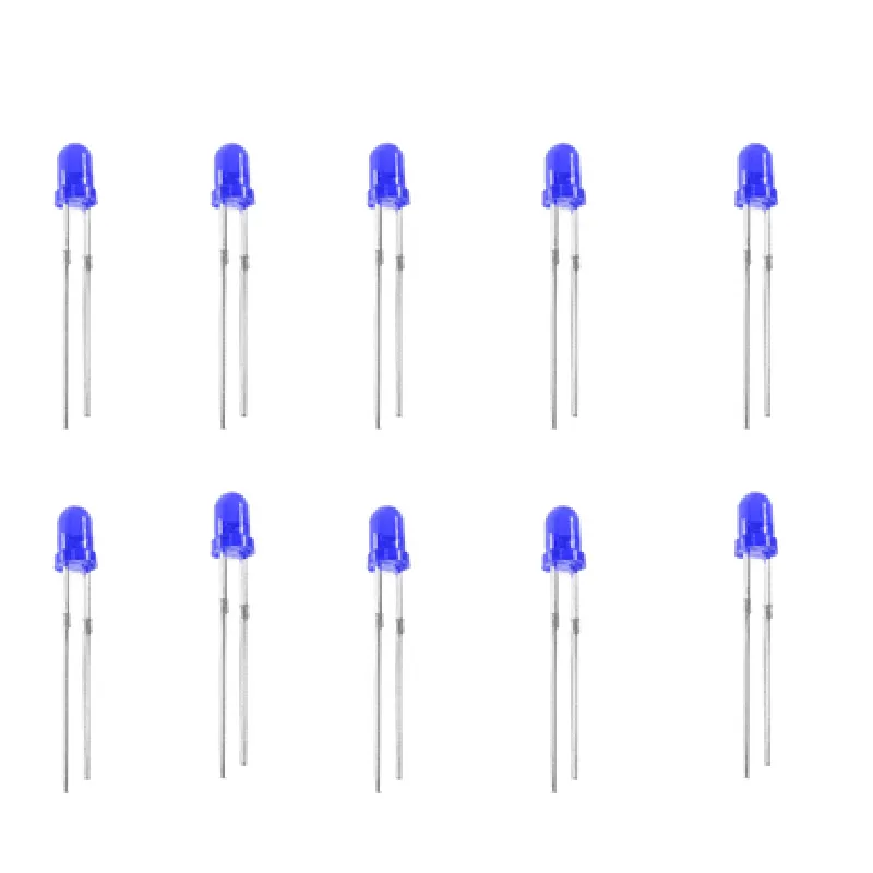 3mm DIP Diffused Blue Led (Pack of 10)