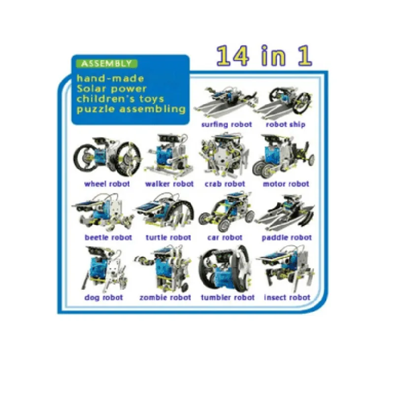14 in 1 Educational DIY Solar Transformers Robot Toy