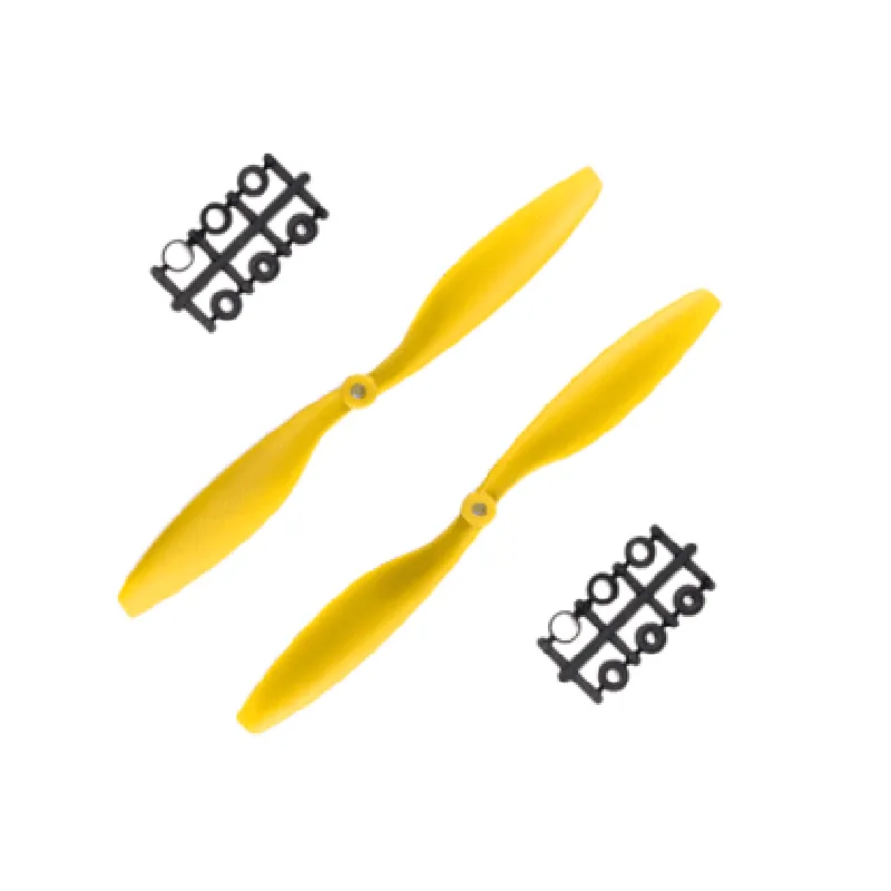 1 Pair Quadcopter 1045 Carbon Fiber CW CCW Yellow Propeller