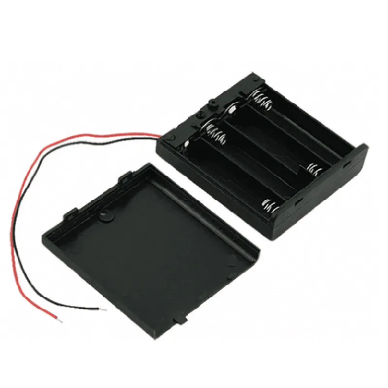 4 x 1.5V AA battery holder with cover and On/Off Switch