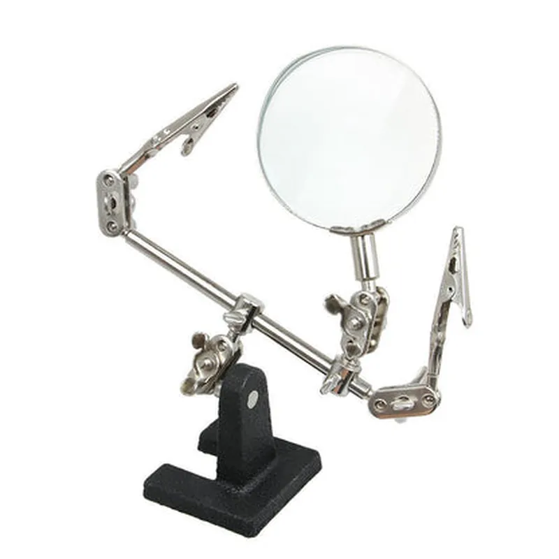 Third Hand Tool with Magnifying Glass
