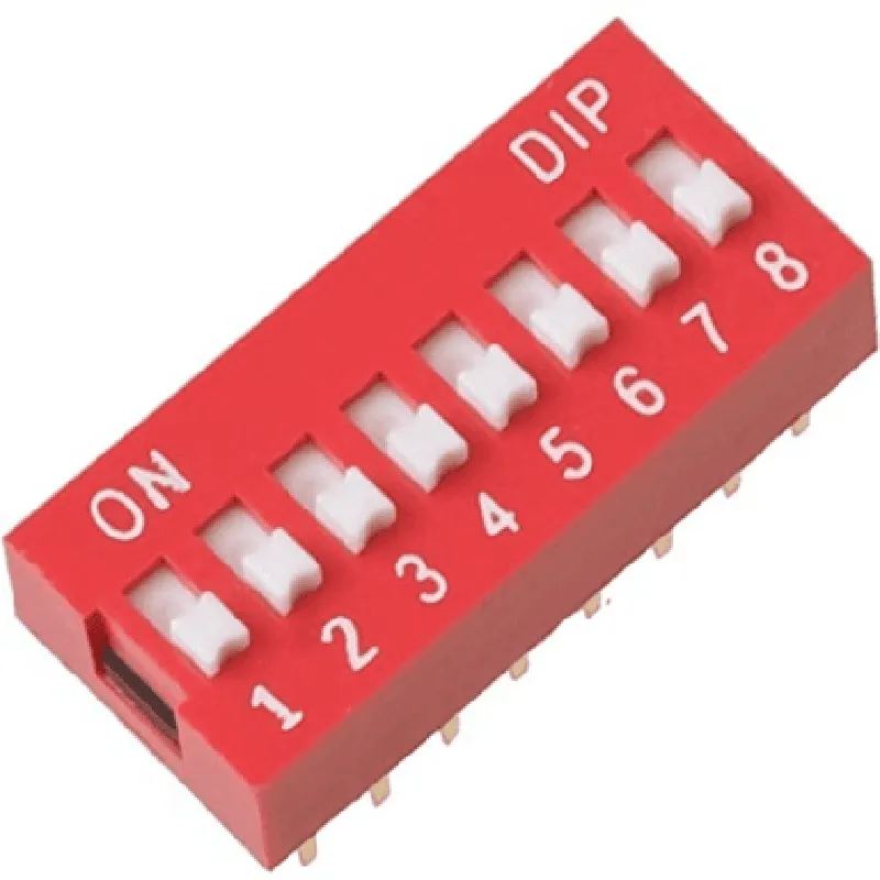 8 Way Slide Switch 2.54mm Pitch (Pack of 2)