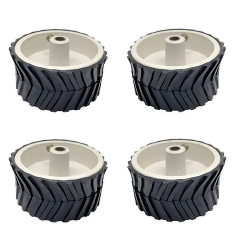 7 X 4 Cm Gear Motor Robot Wheel, Tyres for 6 mm Shaft Geared Dc Motor - 4 Pieces Robotics Science Pr