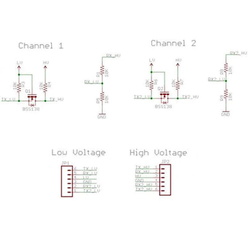 2 Channel Logic Level Converter (I2C, UART, 5V-3.3V)