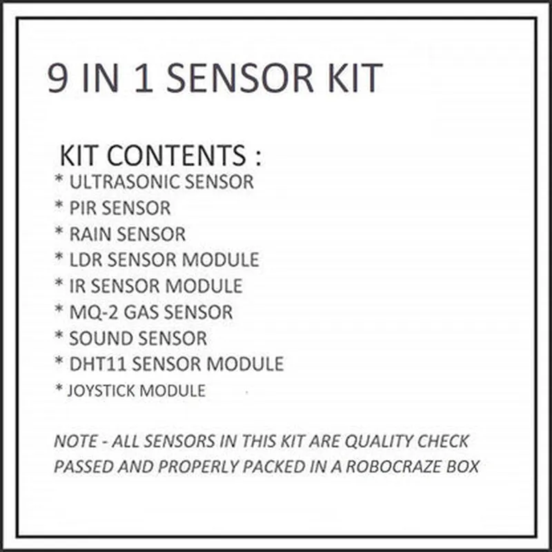 9 in 1 Sensor Kit for Arduino