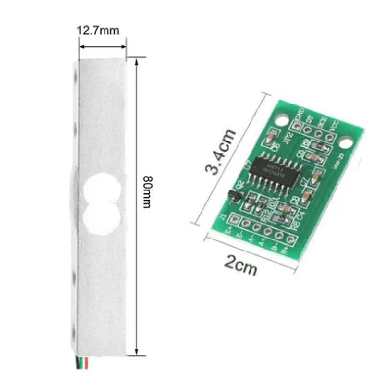 10kg Load Cell with HX711 Weight Sensor