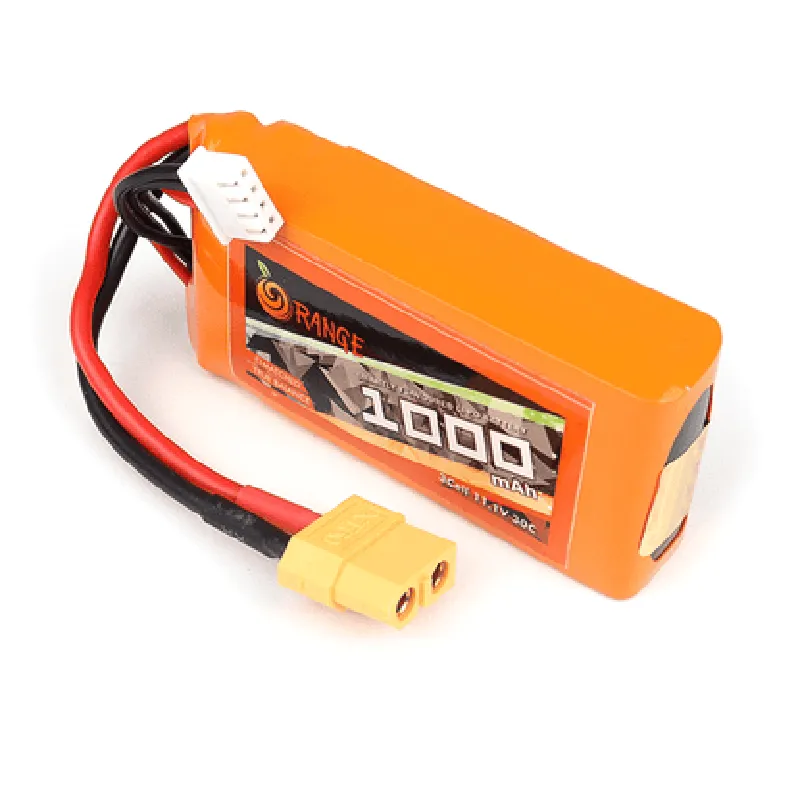 11.1 V 1000mAh Orange Lithium Polymer Battery Pack