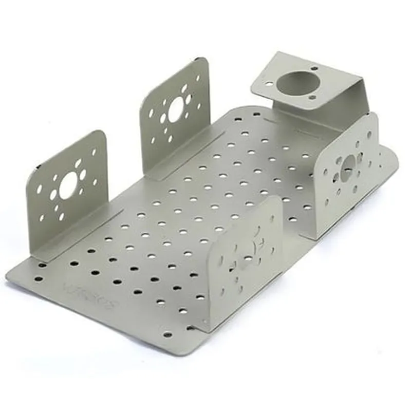 4 Wheel Drive Gray Chassis with Castor Wheel Slot