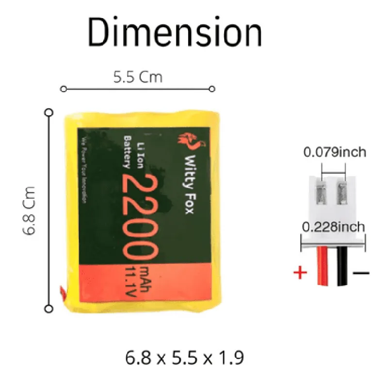 Witty Fox 11.1V 2200mAh Li-Ion Battery
