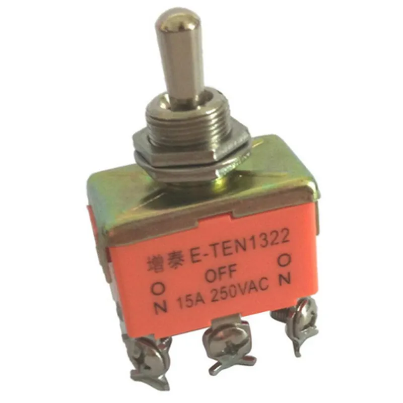 DPDT 6 Pin Toggle Switch ON-OFF-ON (15A 250V)