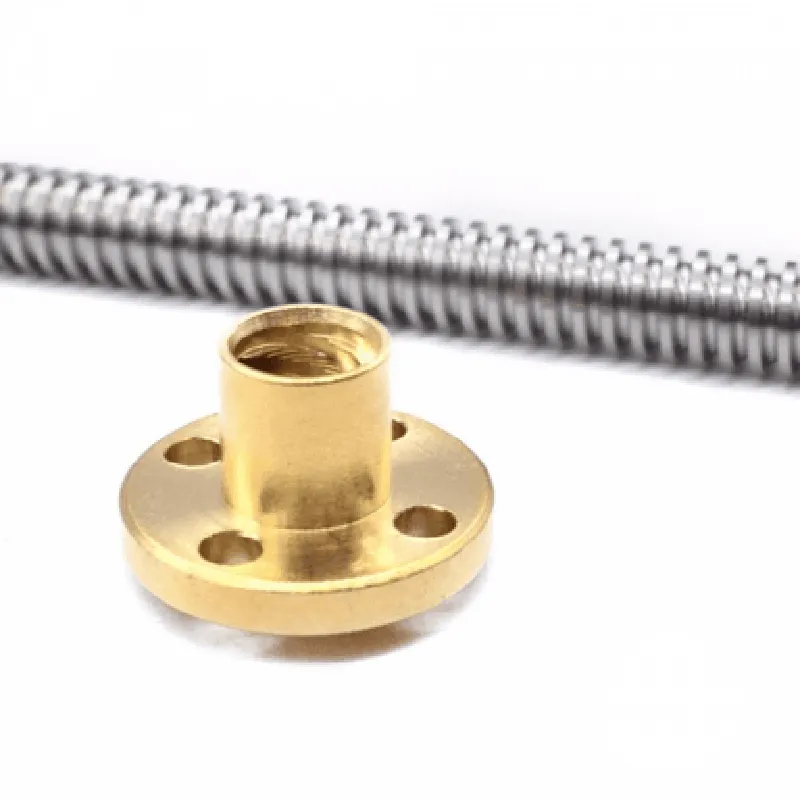 200mm Trapezoidal 4 Start Lead Screw 8mm Thread 2mm Pitch Lead Screw with Copper Nut