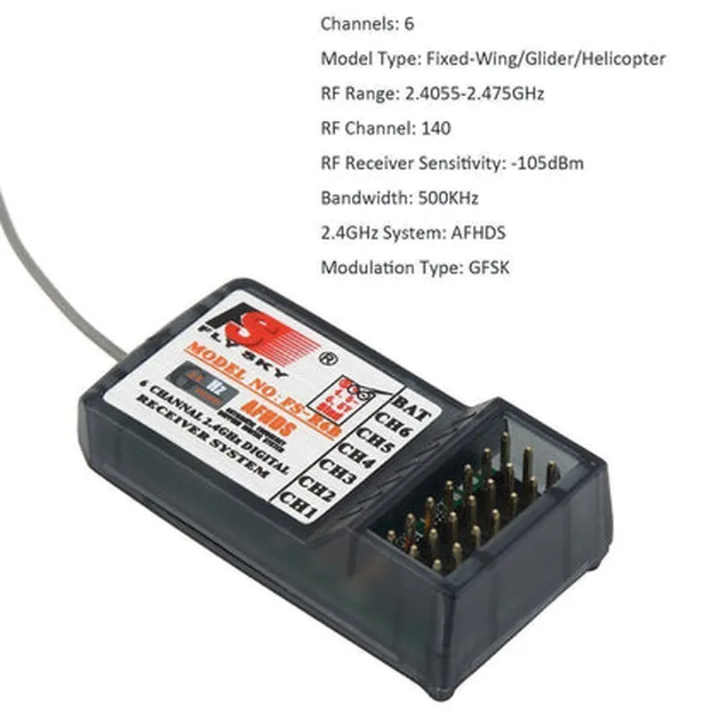 FlySky FS-R6B 2.4GHz 6Ch Receiver