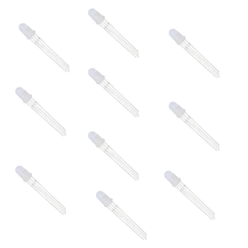 5mm RGB LED Common Cathode Diffuse (Pack of 10)