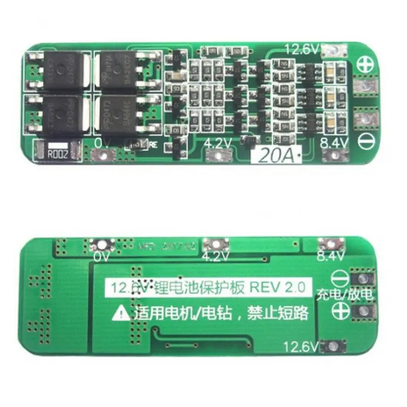 3 Series 20A 18650 Lithium Battery Protection Board