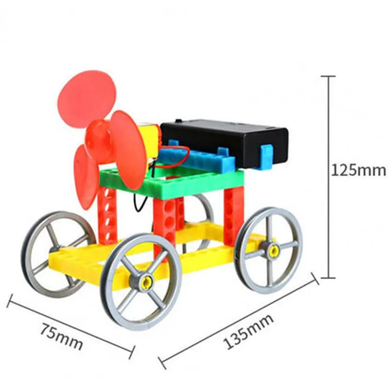 DIY Colorful  Wind Generator Car