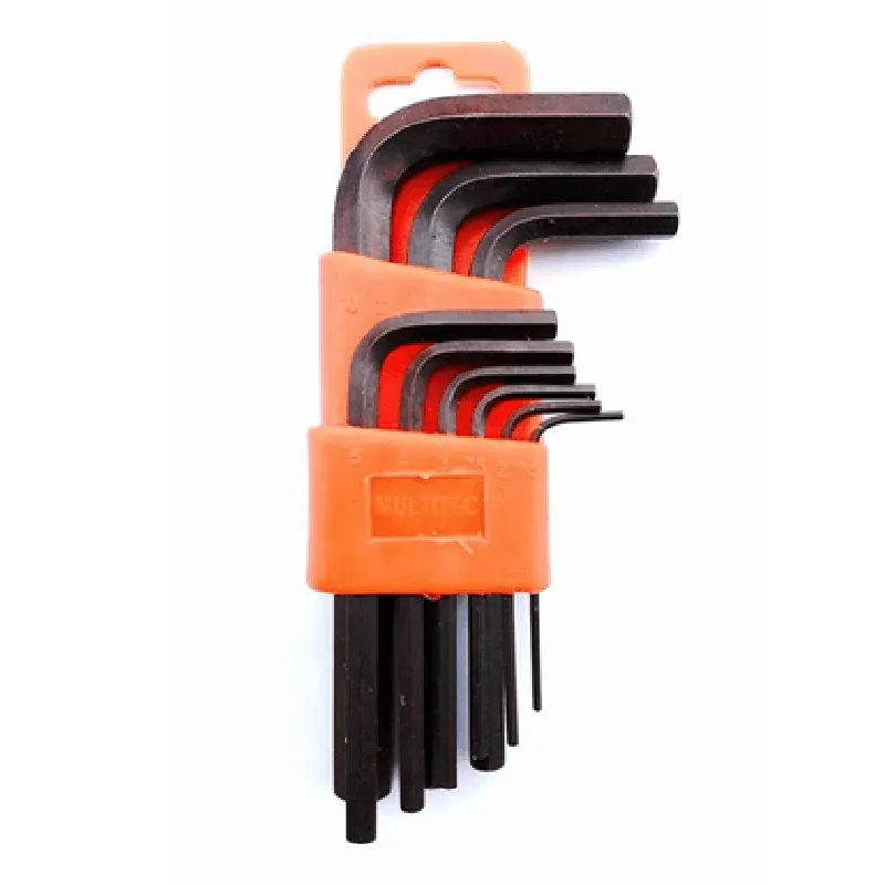 MULTITEC Hex Short Allen Key Standard Set 1.5-10 MM (Set of 9)