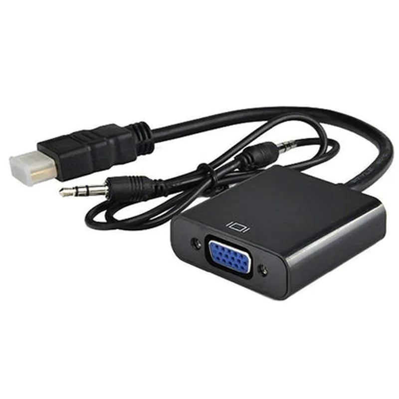 HDMI to VGA Converter with Audio - Black