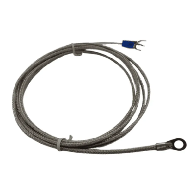 K Type Patch Surface End Face Thermocouple Cold Pressure Nose Probe PT100 Temperature Sensor SMD Round Hole Temperature Probe (1 Meter)