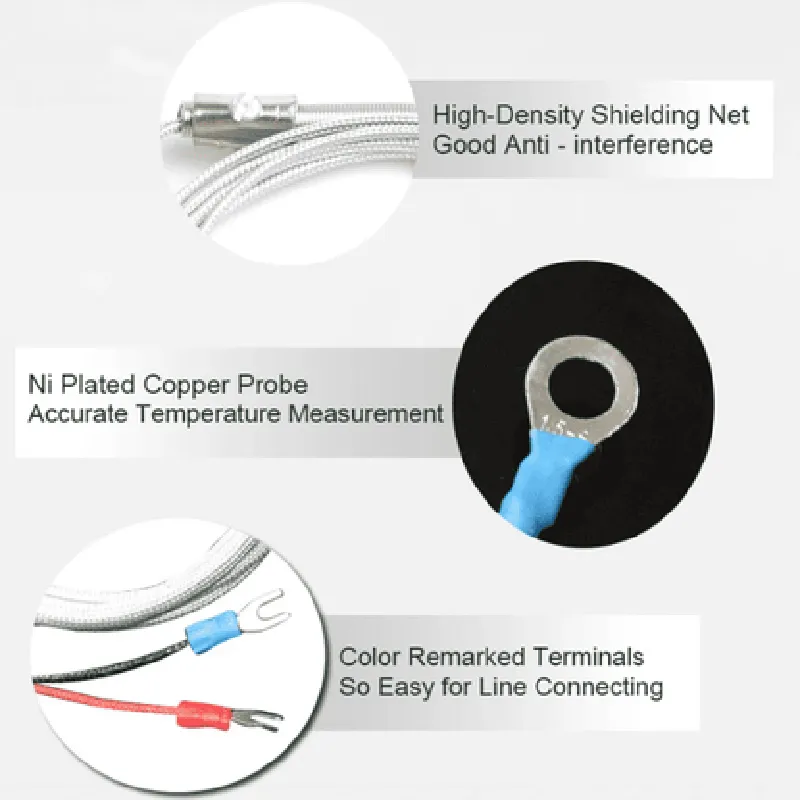 K Type Patch Surface End Face Thermocouple Cold Pressure Nose Probe PT100 Temperature Sensor SMD Rou