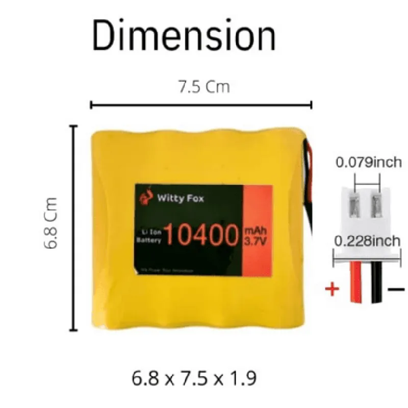 Witty Fox 3.7V 10400mAh Li-Ion Battery