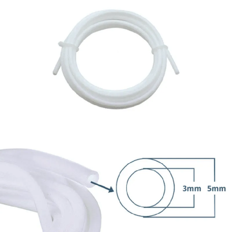 PTFE 3x5mm White Teflon Tube for 3mm 3D Printer Filament - 1 Meter (3mm ID X 5mm OD)