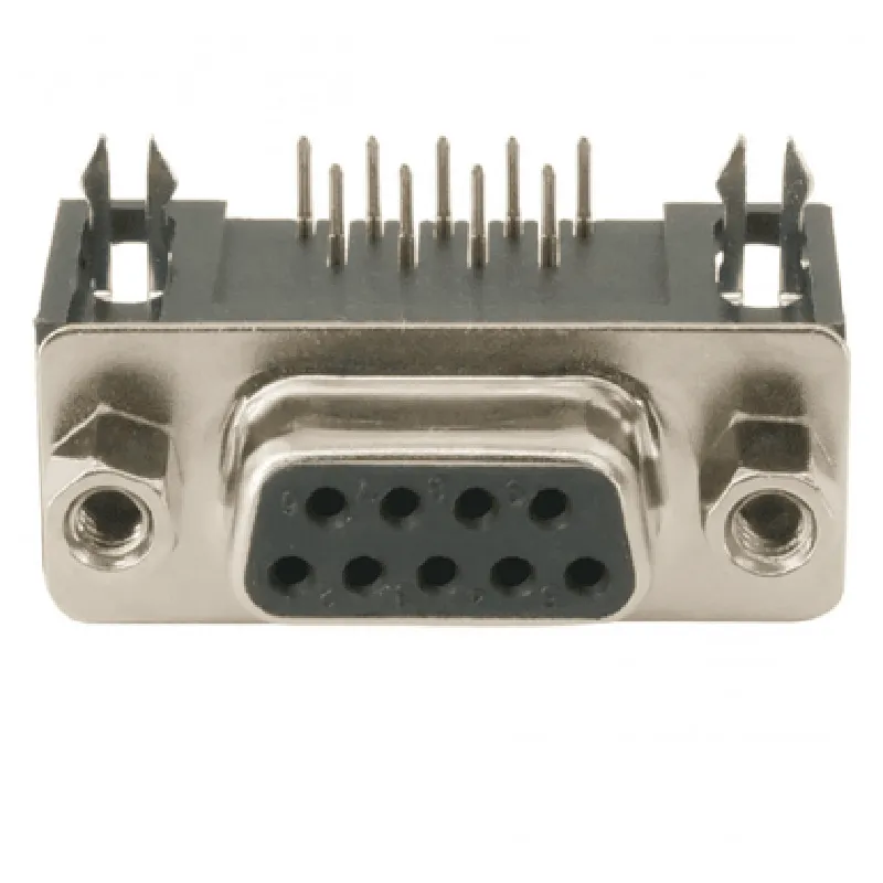 DB9 Female Right Angle Connector PCB Mount