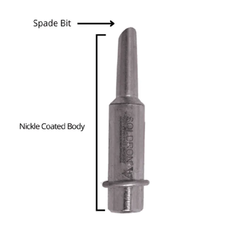 Soldron 100W Nickel Plated Spade Bit For Soldron Soldering Iron - BN100S8