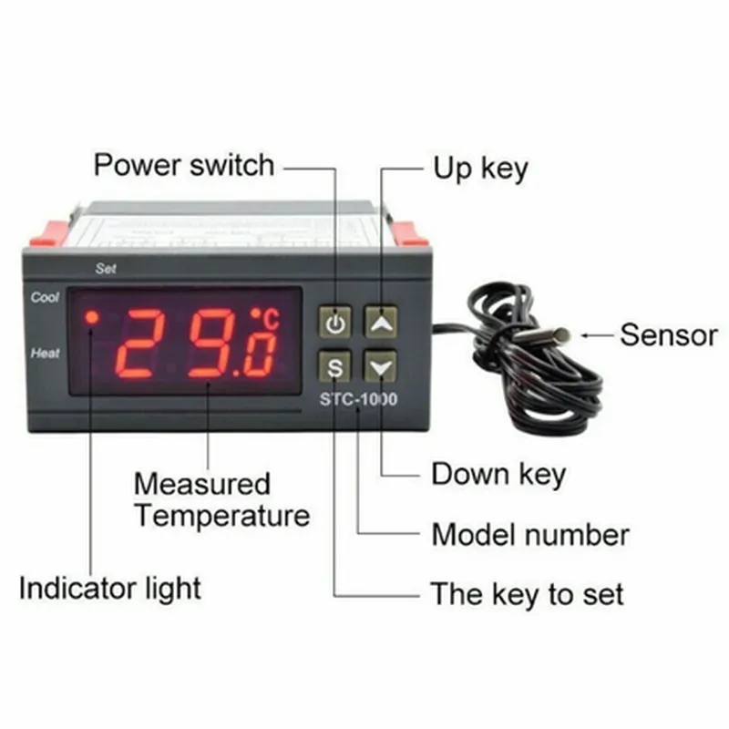 10A 220V Mini Digital Air Humidity Controller