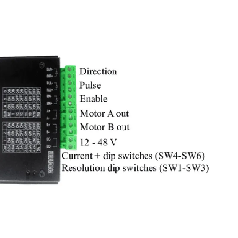 YS-DIV268N-5A Hybrid Stepper Motor Driver 5A | Single Axis TB6600 0.2-5A Two Phase Hybrid Stepper Mo