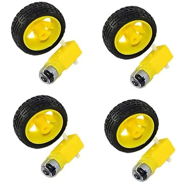 Dual Shaft BO Motor with Wheel (4pcs)