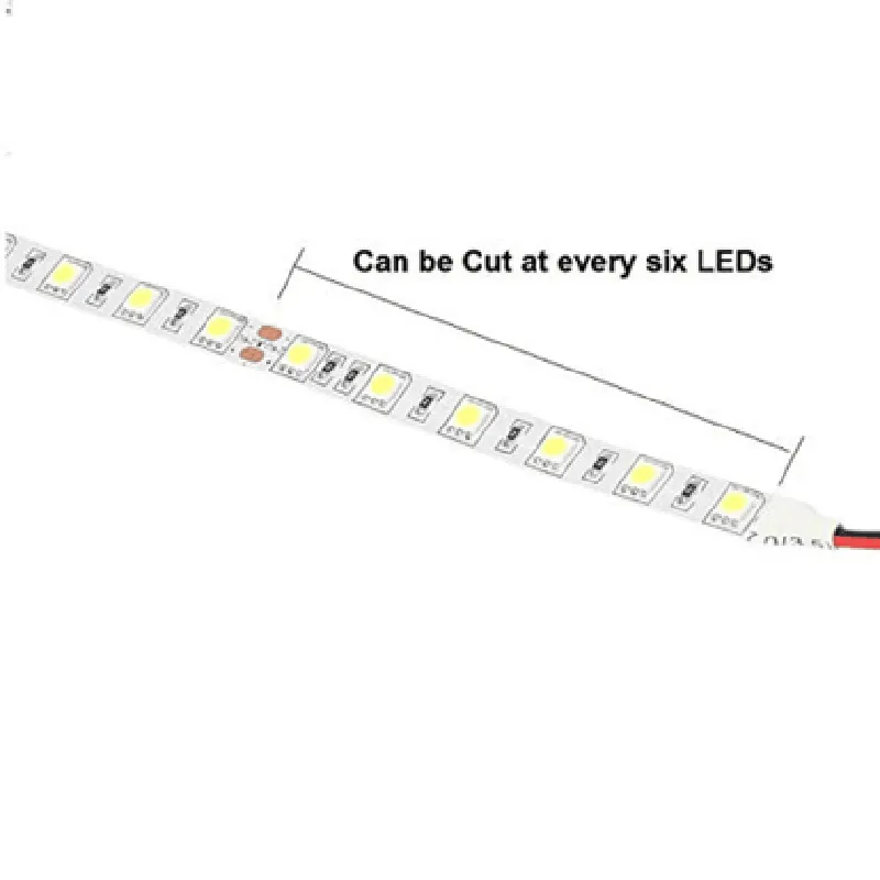 12V Cold White 5050 SMD LED Strip Flexible 5M/Roll Non-Waterproof (5 Meter)
