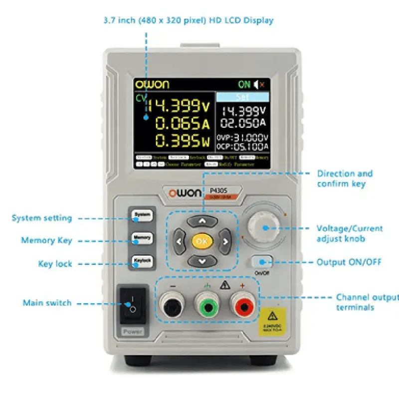 Owon P4305 30V 5A Programmable DC Power Supply