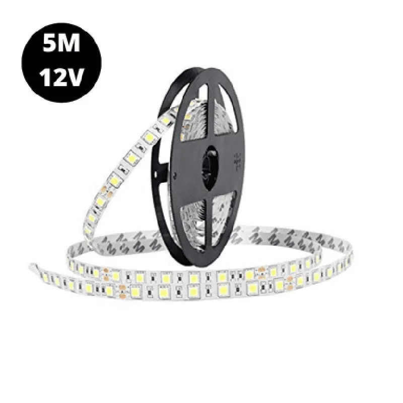 12V Warm White 5050 SMD LED Strip Flexible 5M/Roll Waterproof (5 Meter)