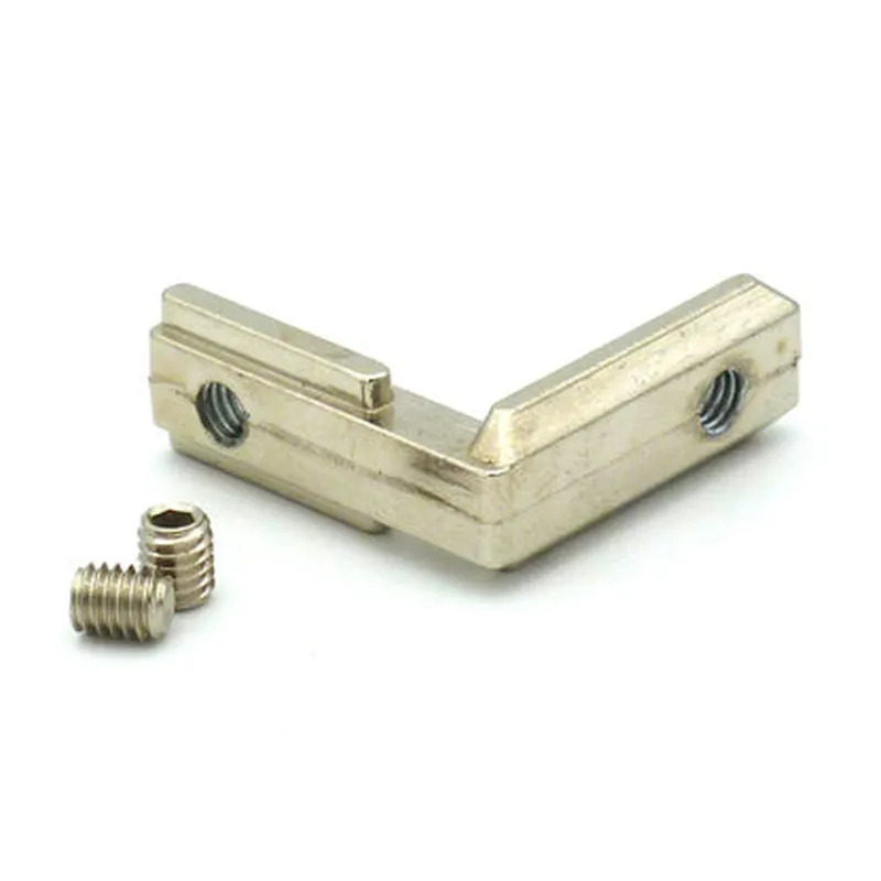 T Slot L Type 90 Degree Aluminum Profile Accessories Interior Joint Inside Corner Connector Bracket for 3030 series with M6x8 Screw (8mm)