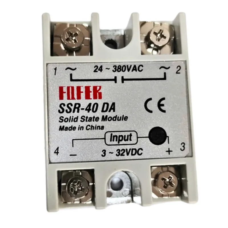 Fofek SSR-40DA Input 3-32VDC Output 24-380VAC Solid State Relay