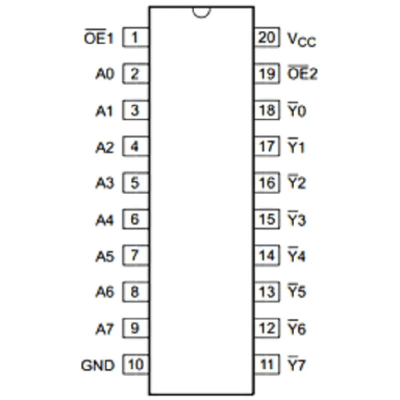Octal 3-state Inverting Buffer IC - 74HC540