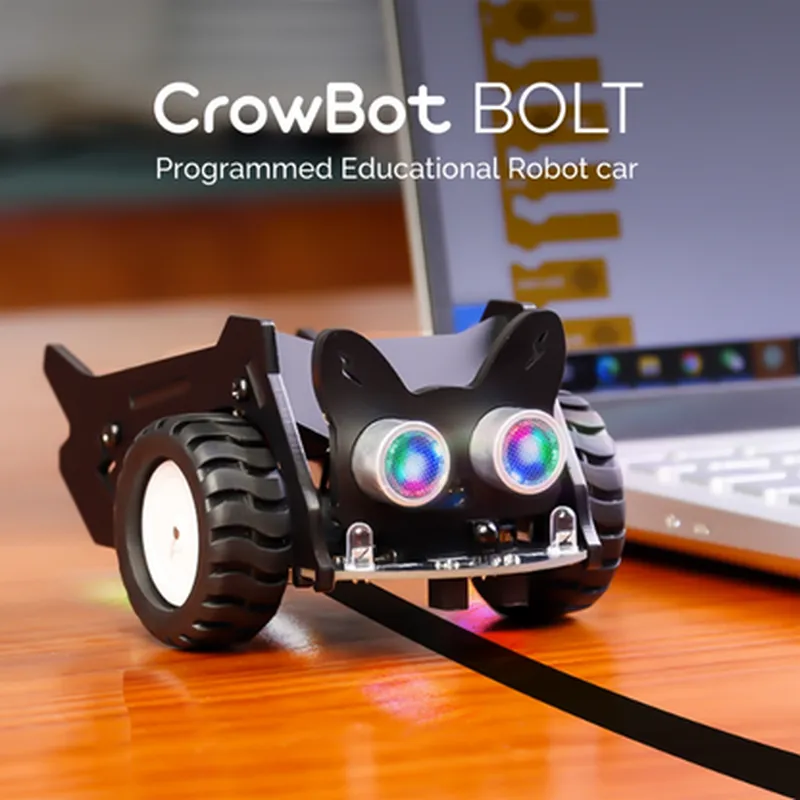 Elecrow - CrowBot BOLT - Open Source Programmable Smart Robot Car, STEAM Kit with Infrared Remote Co