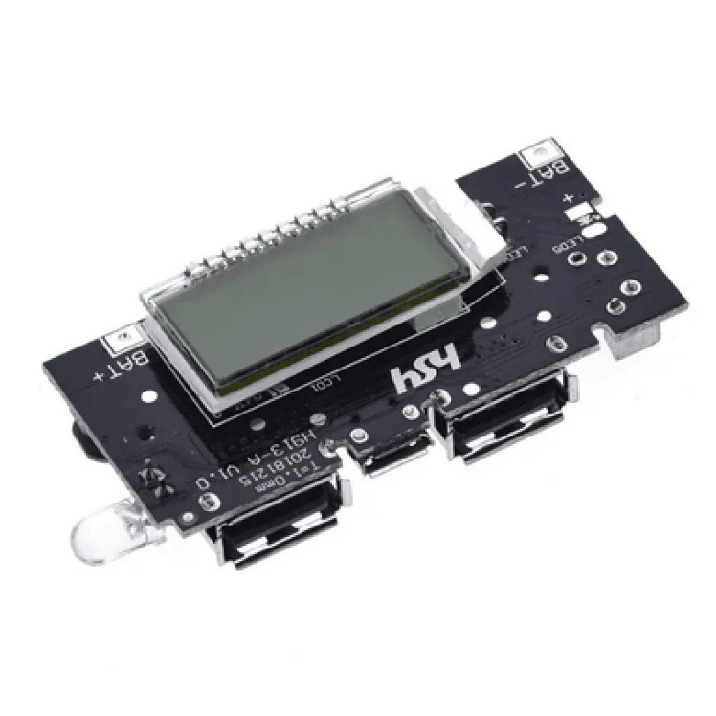 Dual USB 5V 1A 2.1A PCB Power Module with LCD