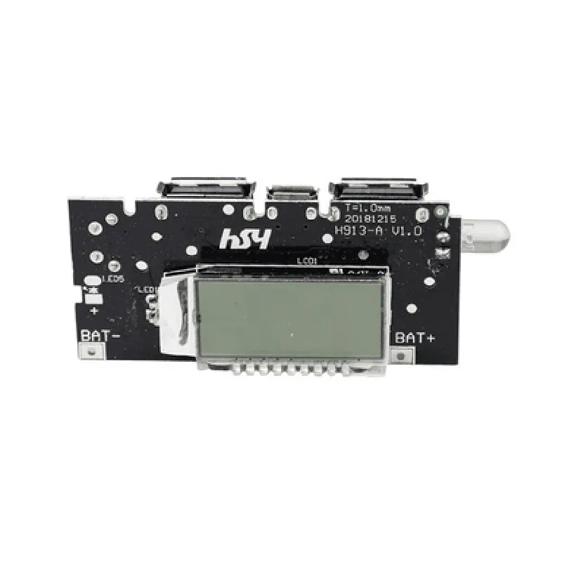 Dual USB 5V 1A 2.1A PCB Power Module with LCD