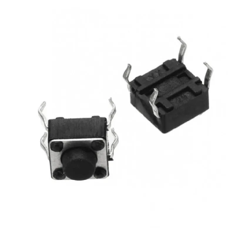 4-Pins DIP Momentary Square Tactile Push Button Switch 10 Pieces - 6x6x5mm