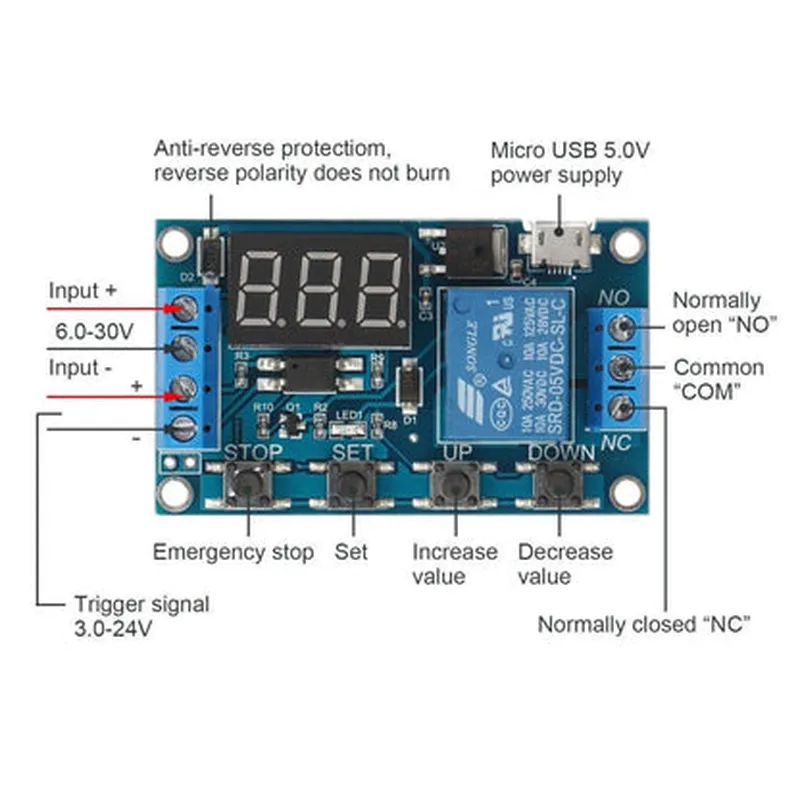 DC 6V To 30V One Way Relay Module