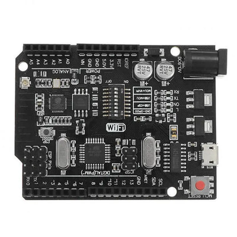 Arduino UNO+WiFi R3 ATmega328P+Node MCU ESP8266 CH340G Compatible Board