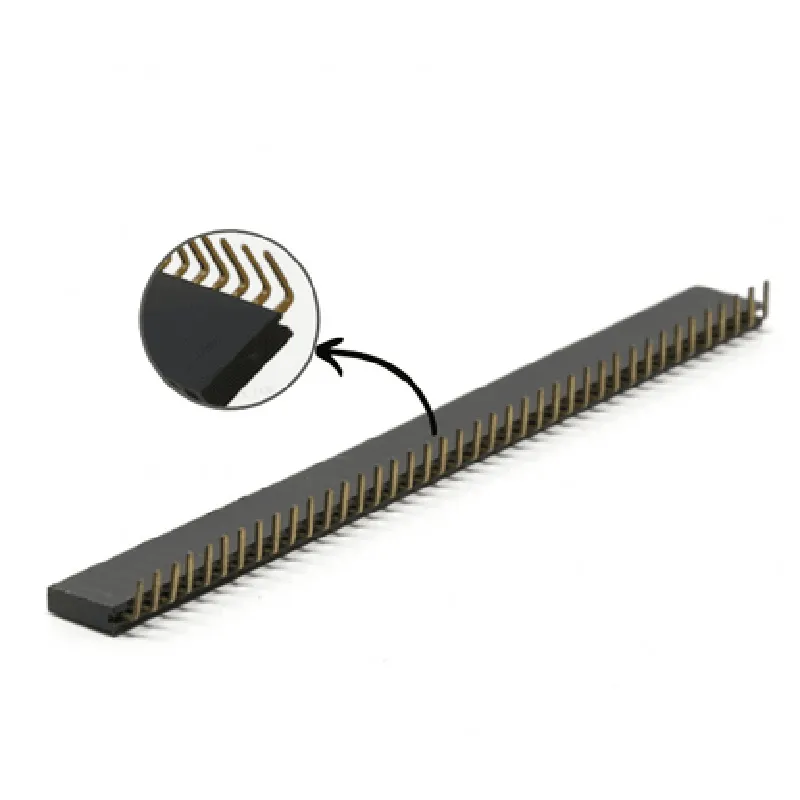 1x40 2.54mm Pitch Female Berg Strip Header (Right Angle)