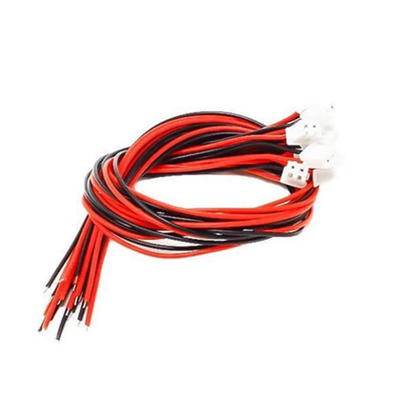 2.54mm pitch 2 pin JST Cable with Connector - (Pack of 10)
